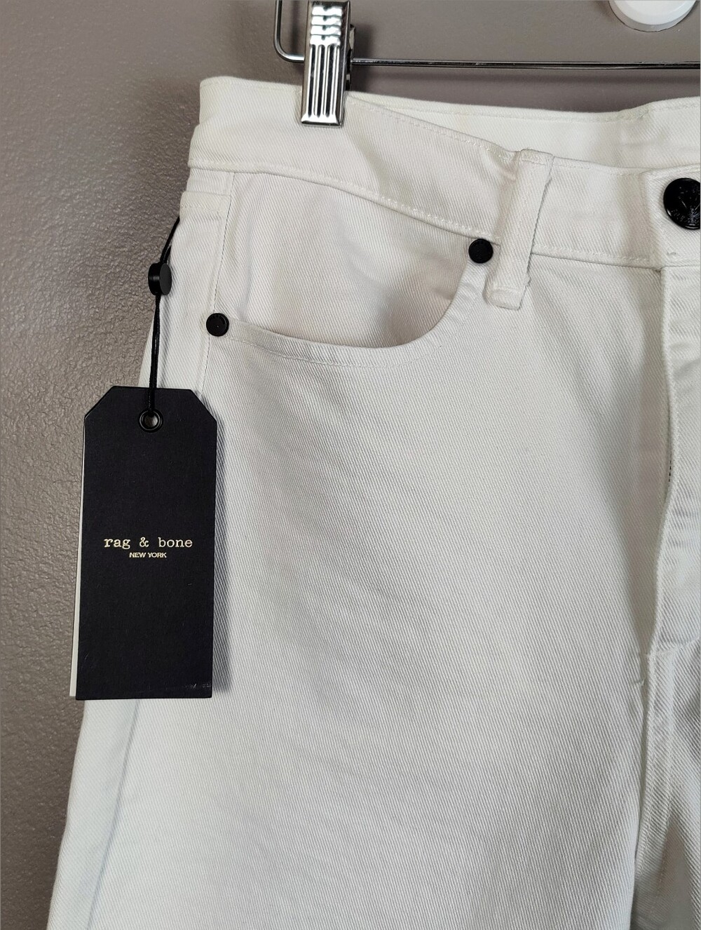 rag & bone Womens 28 White Cigarette Jeans Nina High Waist Ankle White w/ Tags